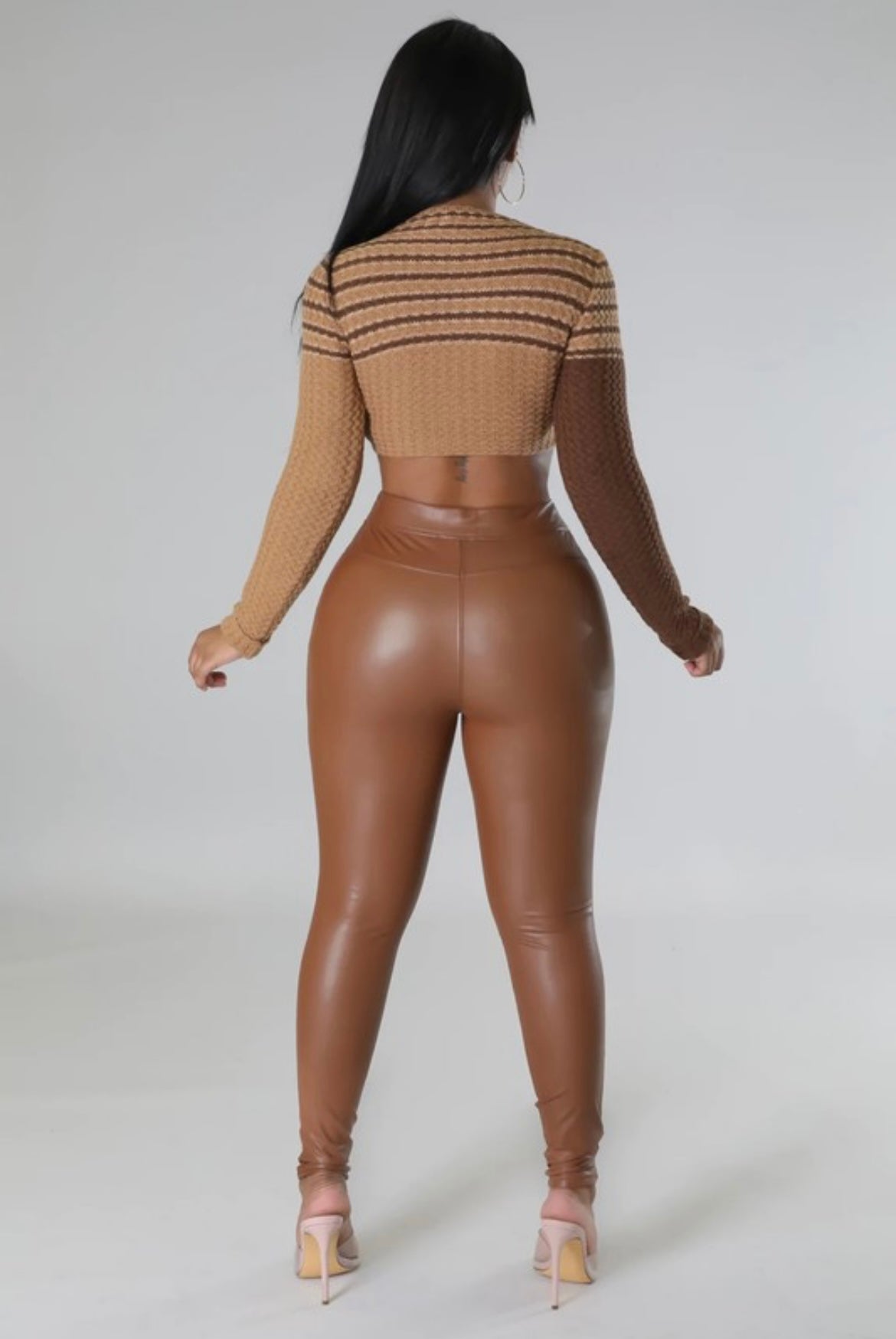 Silhouette Leather Leggings (Camel)